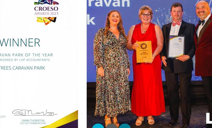 Caravan Park of the Year.  Visit Prmbrokeshire
